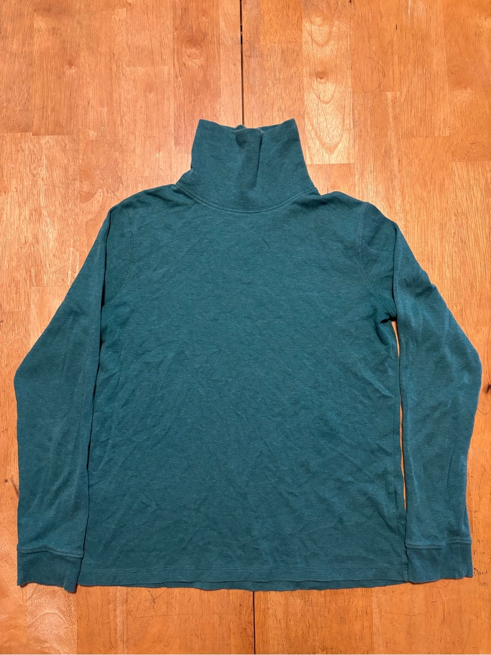 L.L.Bean Women’s Aqua 100% Cotton Knit Turtleneck Pullover Sweater Regular Fit S